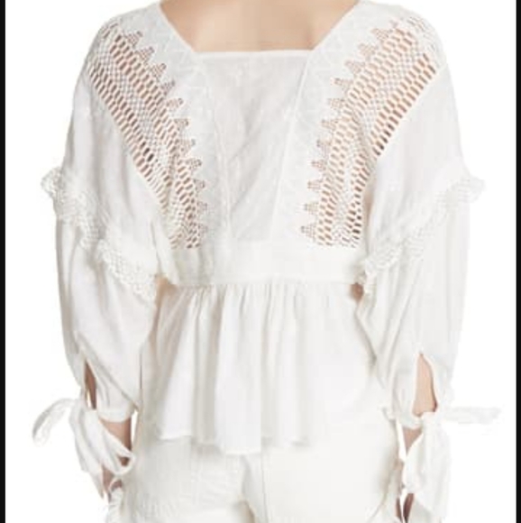 Free People Drive You Mad Blouse Ivory NWT - Picture 9 of 16